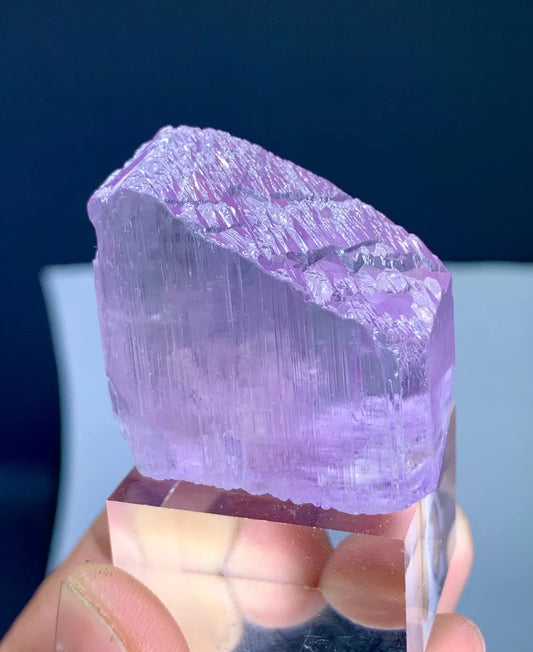 Fluorescent Pink Kunzite Crystal from Afghanistan - 46 gram