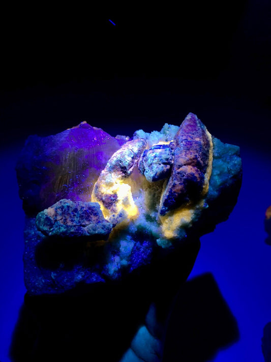 Fluorescent Rare Blue Afghanite Specimen from Afghanistan - 720 gram