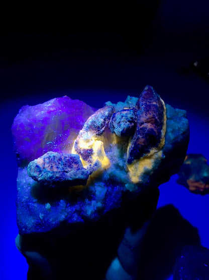 Fluorescent Rare Blue Afghanite Specimen from Afghanistan - 720 gram