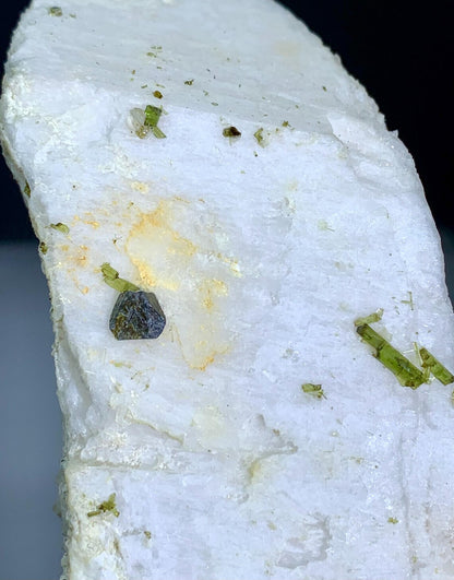 Tourmaline with Rare Microlite on Feldspar