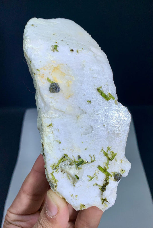 Tourmaline with Rare Microlite on Feldspar