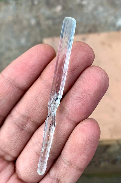 Sceptre Blue Aquamarine with Schorl inclusions from Shigar valley Pakistan - 18 carats