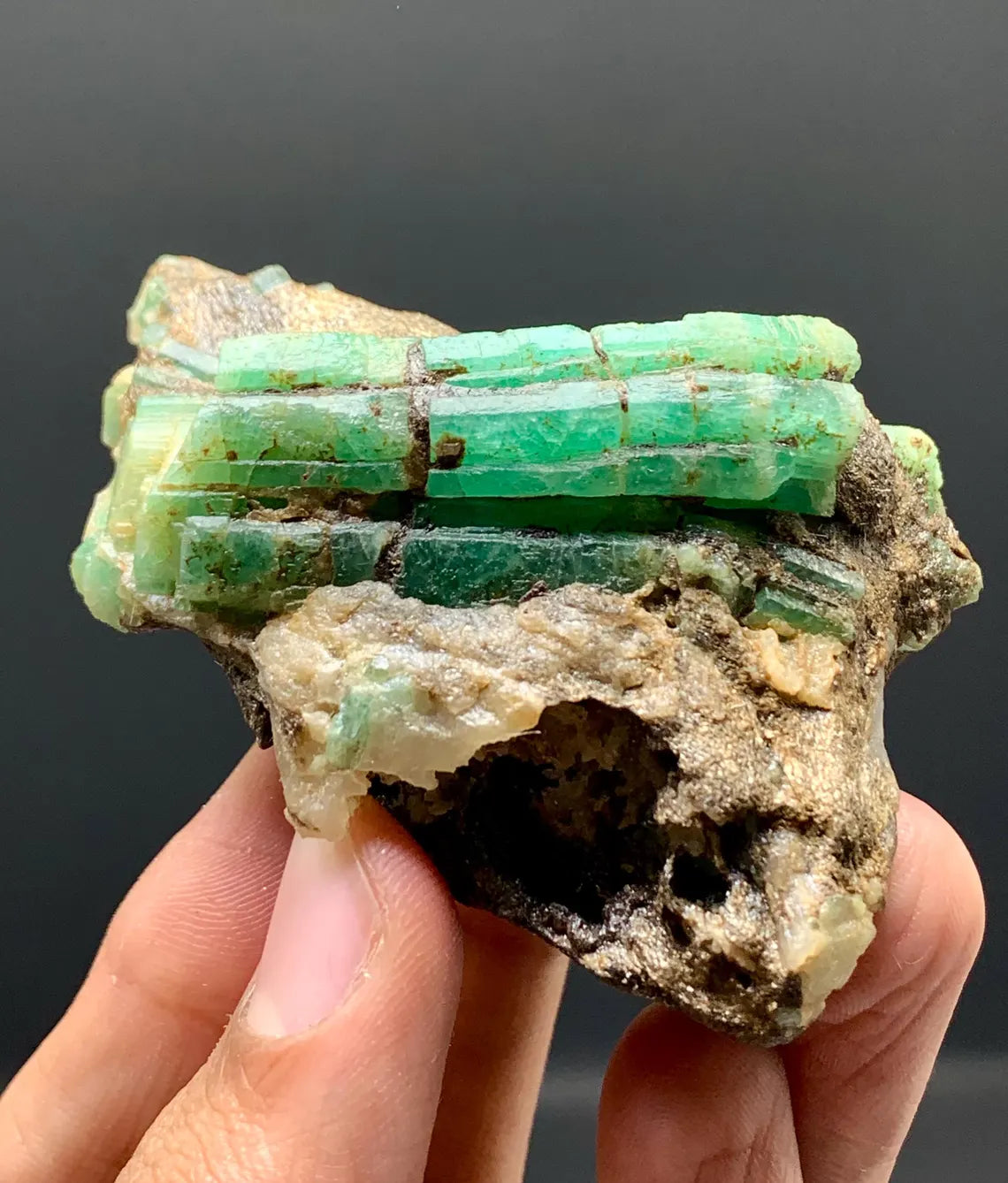 Emerald on Matrix from Chitral Pakistan - 88 gram