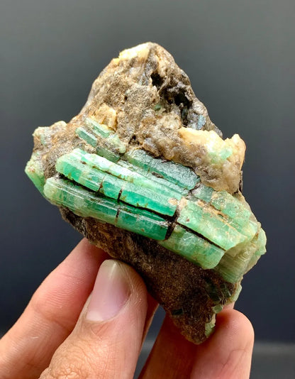 Emerald on Matrix from Chitral Pakistan - 88 gram