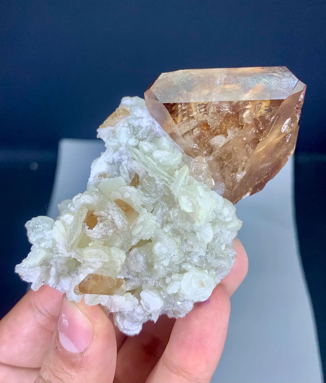 Topaz on Lepidolite from Pakistan - 147 gram