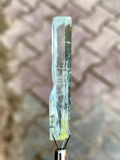 Gemmy Blue Aquamarine with Schorl inclusions from Shigar valley Pakistan - 16.50 carats