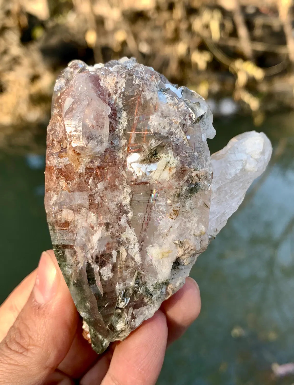 Rare Sagenite Rutile inclusions in Smoky Quartz from Skardu Pakistan - 264 gram