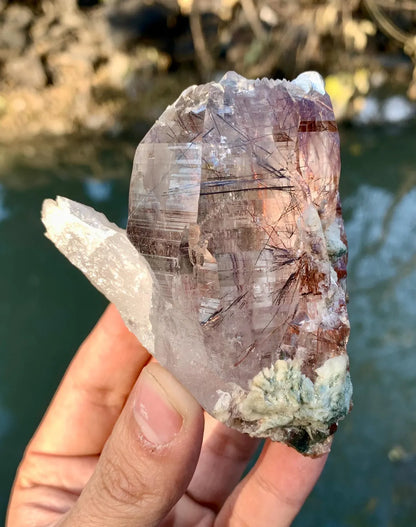 Rare Sagenite Rutile inclusions in Smoky Quartz from Skardu Pakistan - 264 gram