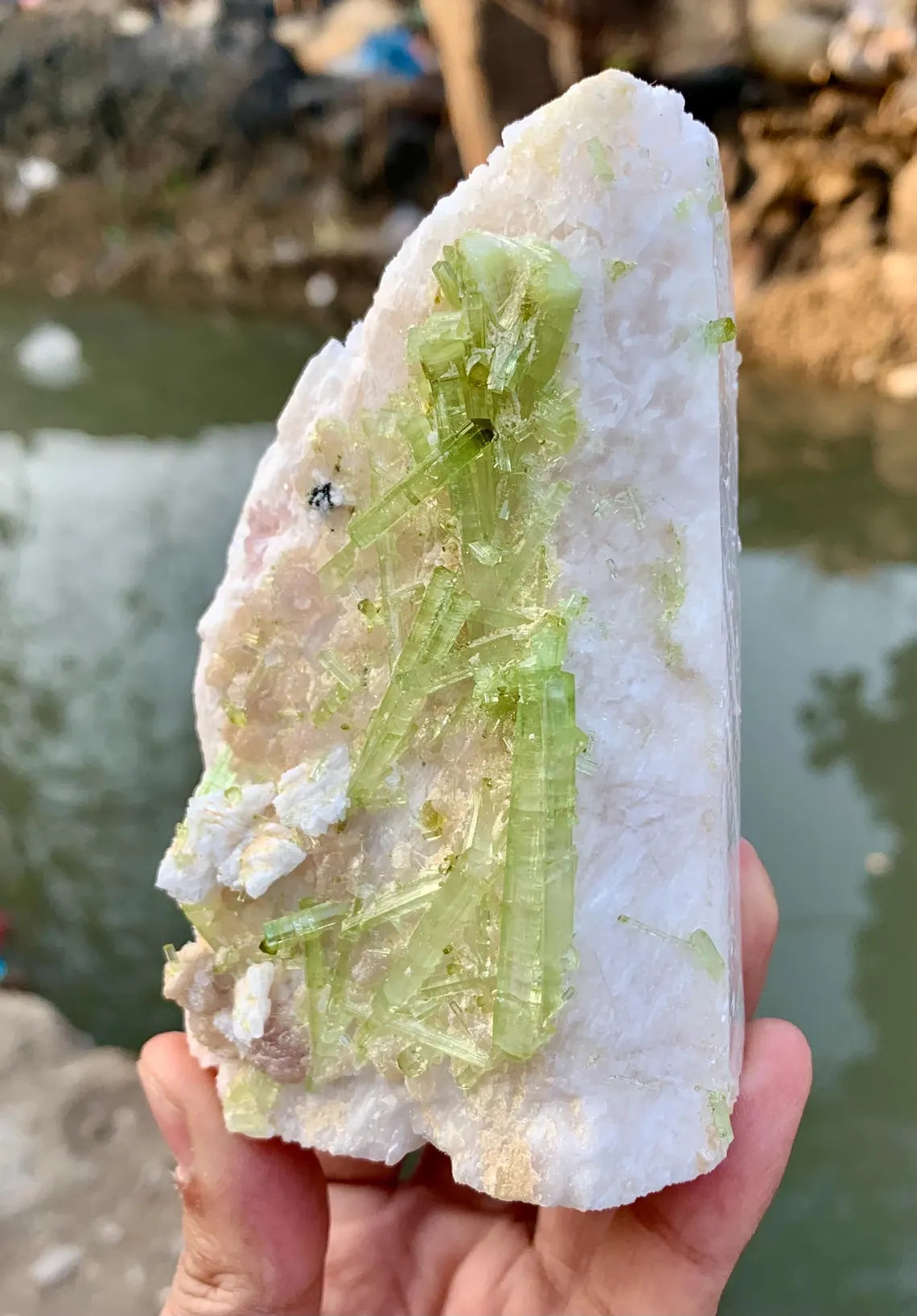 Tourmaline Cluster on Feldspar from Pakistan - 457 grams