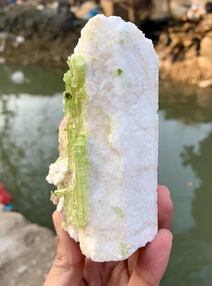Tourmaline Cluster on Feldspar from Pakistan - 457 grams