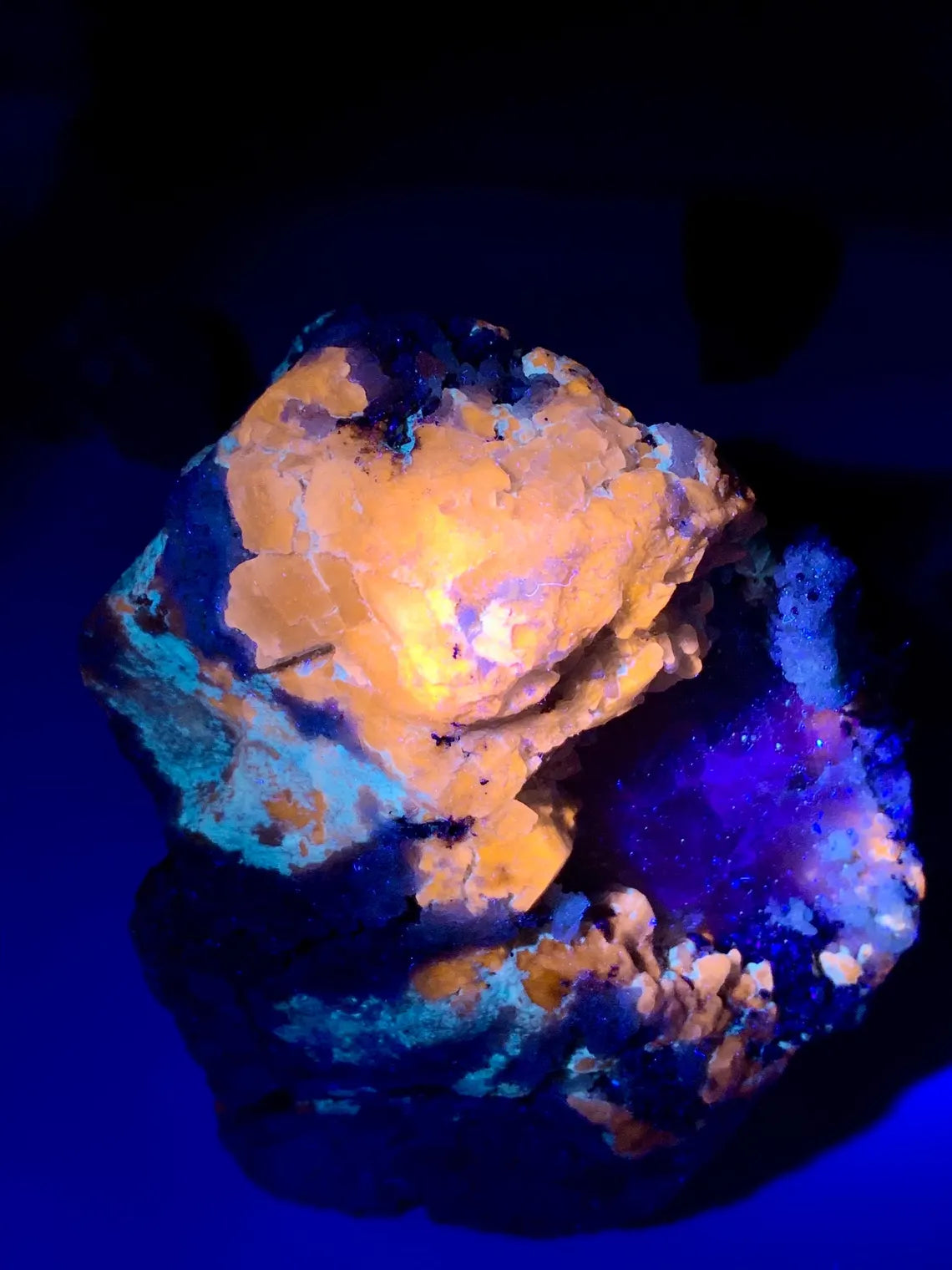 Blue Afghanite with Pyrite on Matrix from Afghanistan - 622 gram