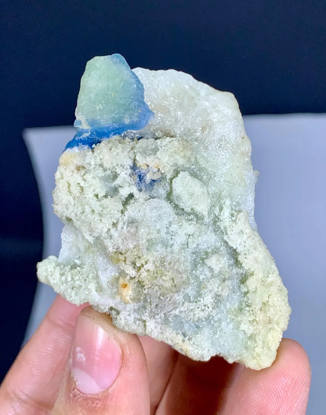 Fluorescent Rare Blue Afghanite Specimen from Afghanistan - 92 gram