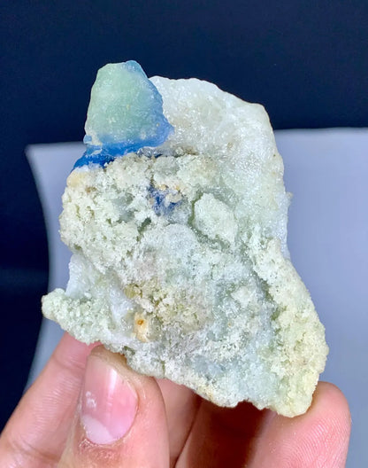 Fluorescent Rare Blue Afghanite Specimen from Afghanistan - 92 gram