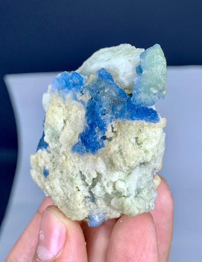 Fluorescent Rare Blue Afghanite Specimen from Afghanistan - 92 gram