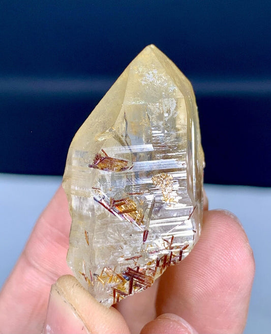 Rare Sagenite Rutile on Quartz Crystal Specimen from Pakistan - 25 gram