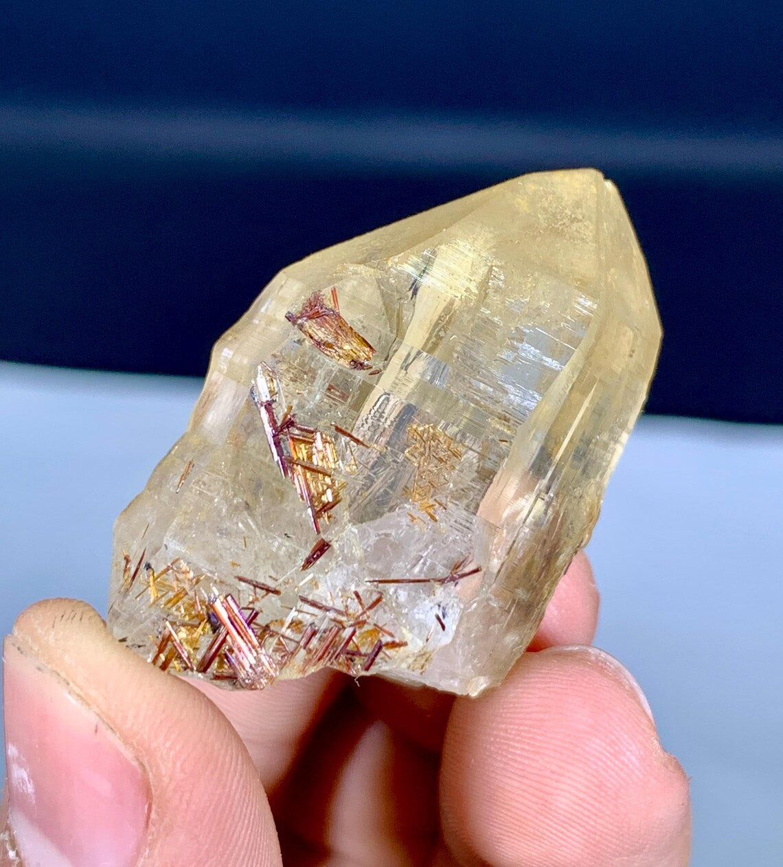 Rare Sagenite Rutile on Quartz Crystal Specimen from Pakistan - 25 gram