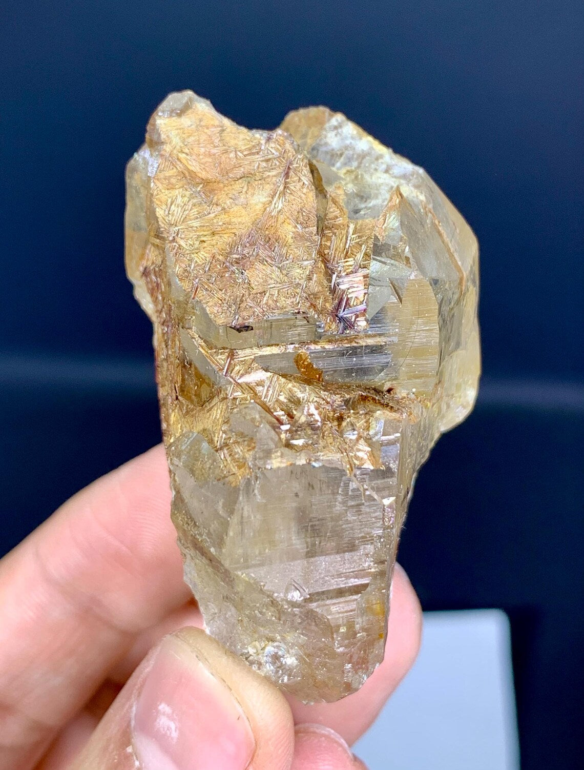 Rare Sagenite Rutile on Quartz Crystal Specimen from Pakistan - 90 gram