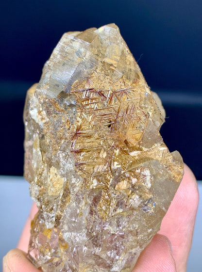 Rare Sagenite Rutile on Quartz Crystal Specimen from Pakistan - 90 gram