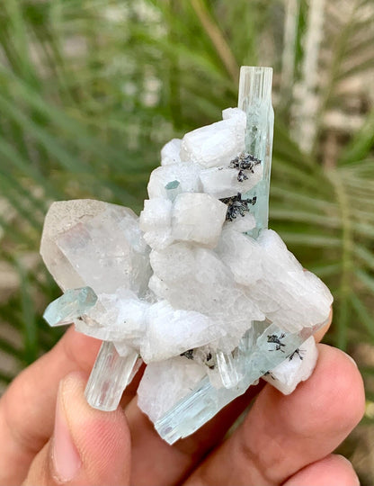 Aquamarine with Hematite Quartz and Feldspar from Shigar valley Pakistan - 32 gram