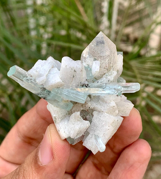 Aquamarine with Hematite Quartz and Feldspar from Shigar valley Pakistan - 32 gram
