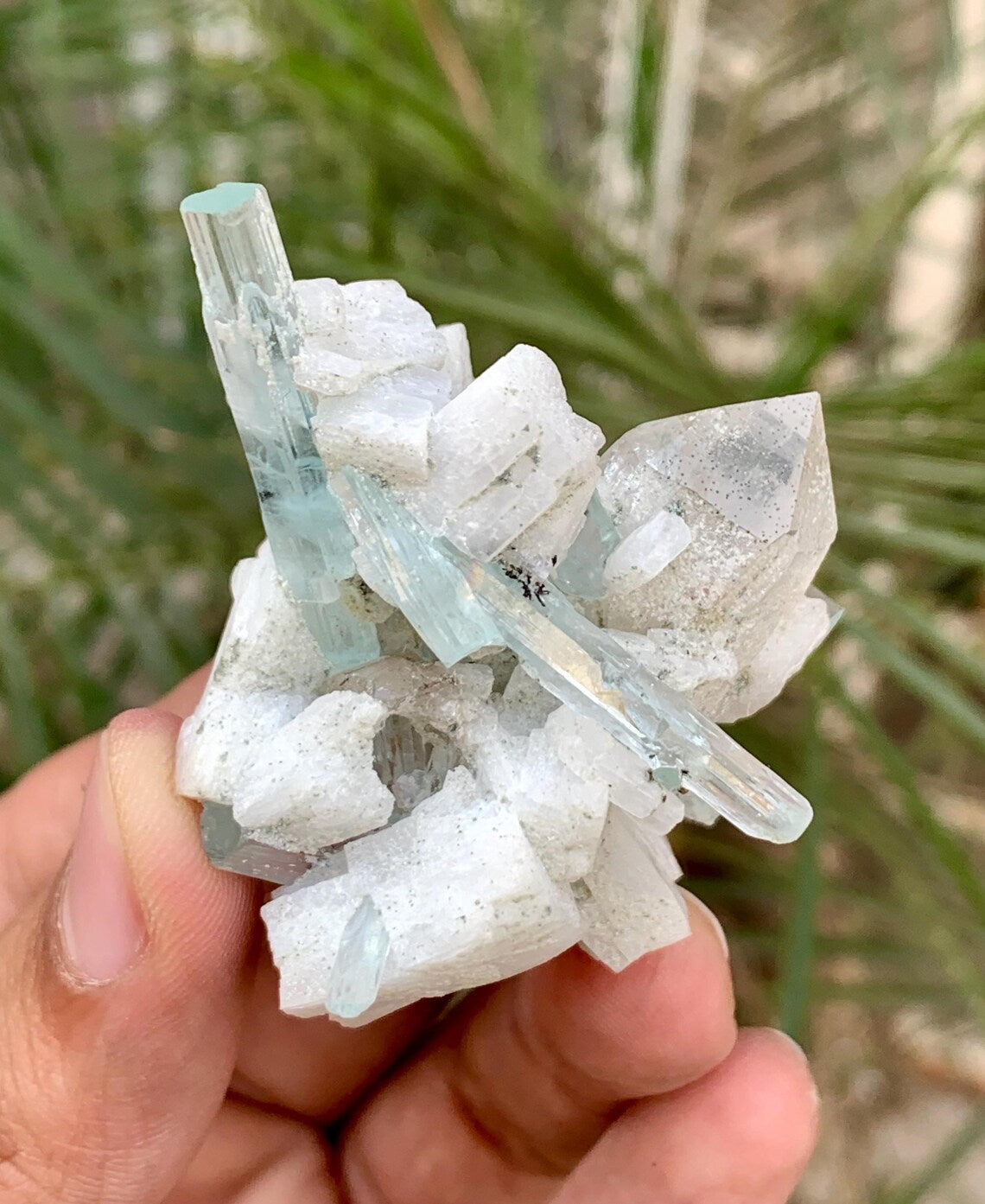 Aquamarine with Hematite Quartz and Feldspar from Shigar valley Pakistan - 32 gram