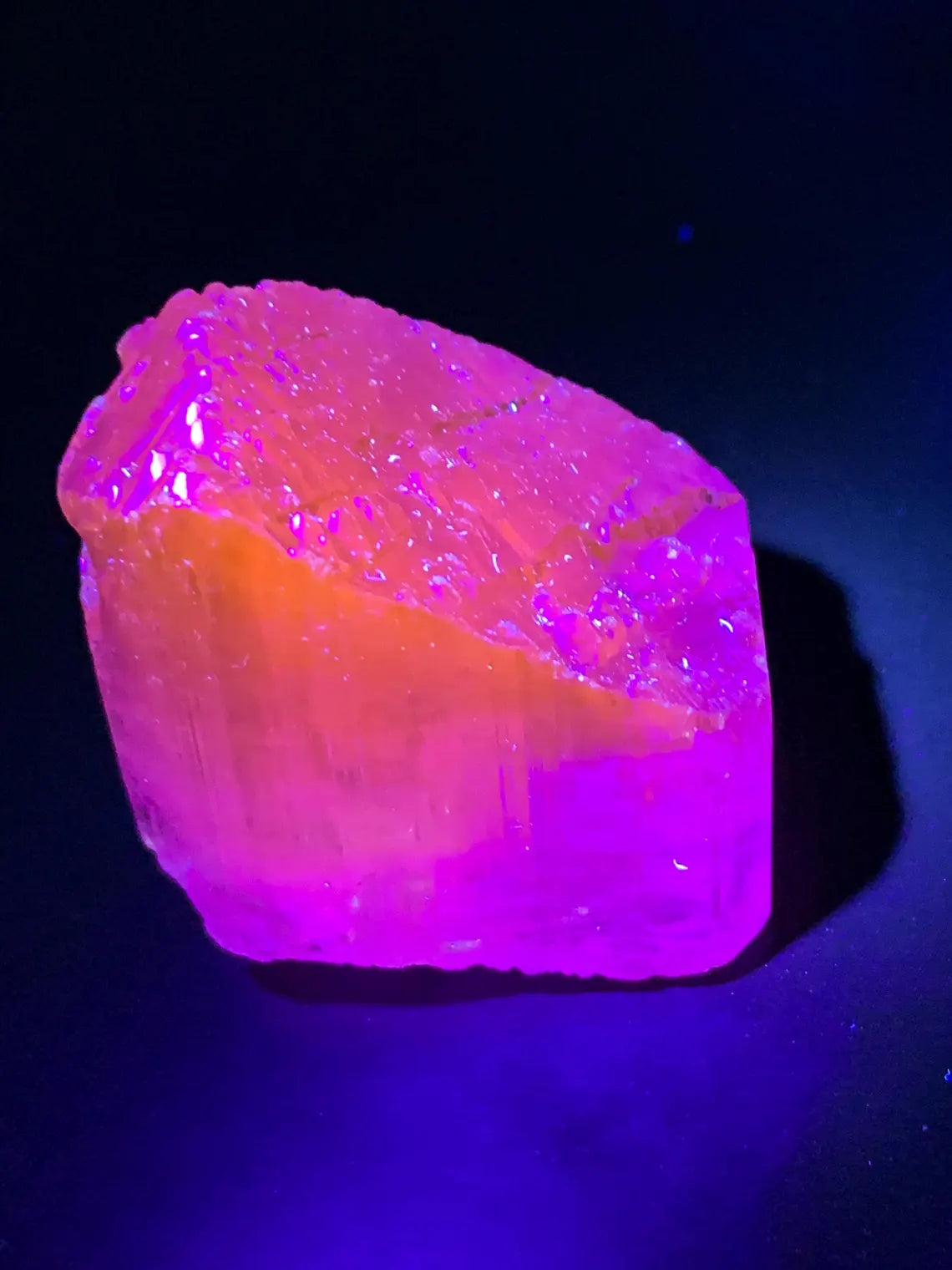 Fluorescent Pink Kunzite Crystal from Afghanistan - 46 gram