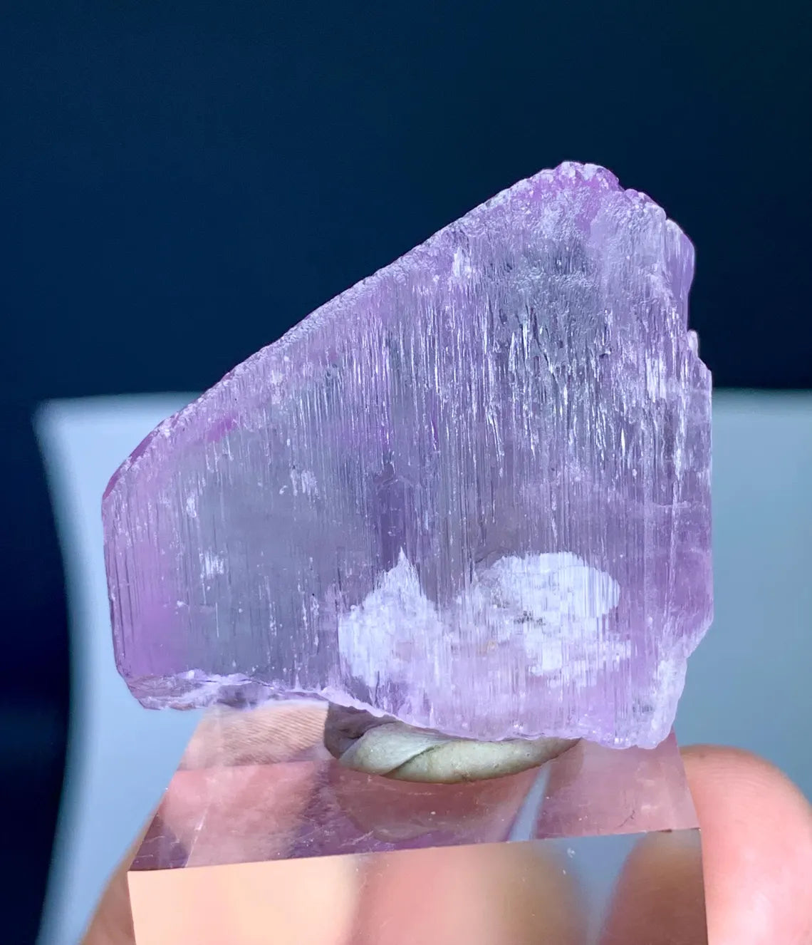 Fluorescent Pink Kunzite Crystal from Afghanistan - 46 gram