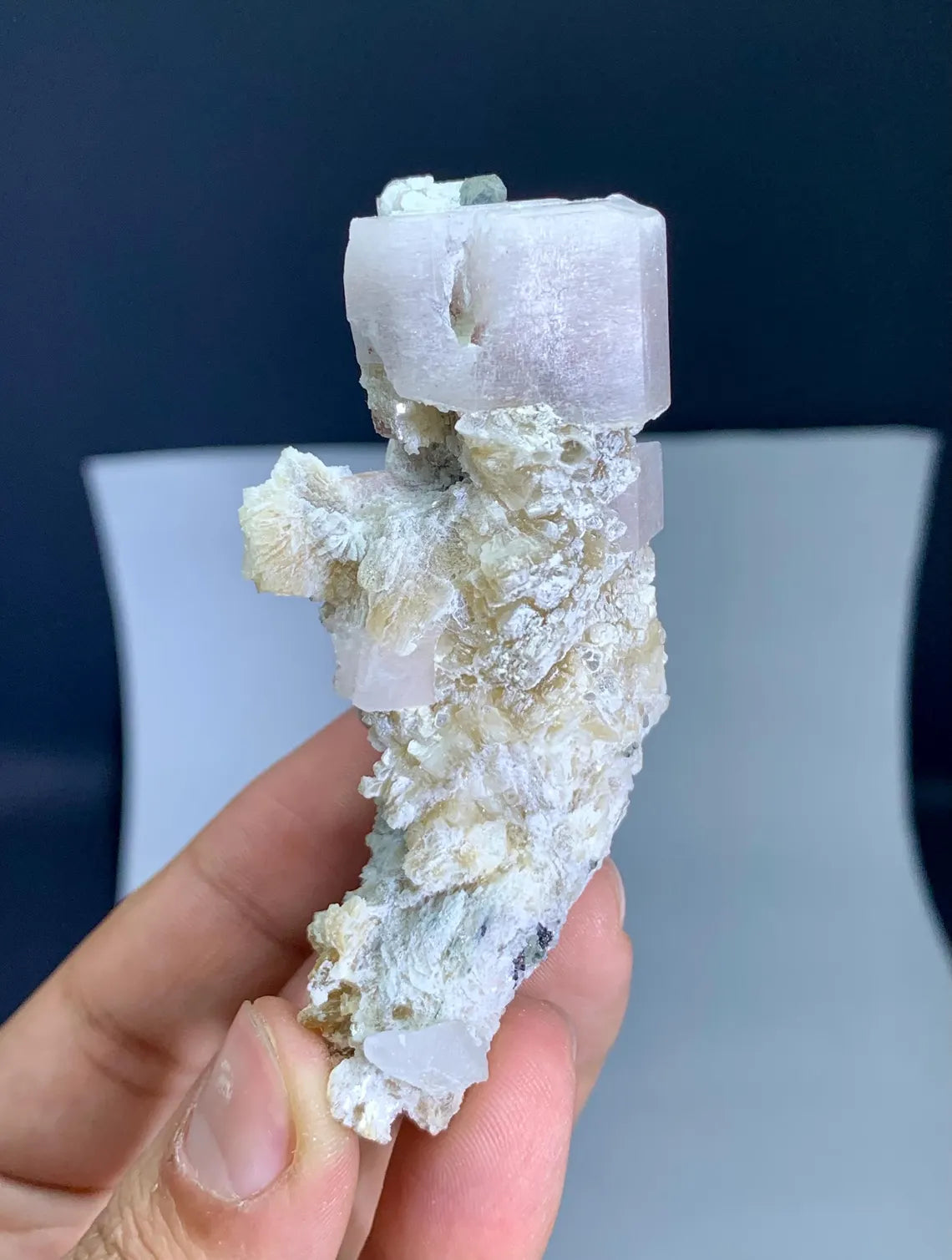 Fluorescent Apatite Combine Microlite and Mica from Pakistan - 69 gram
