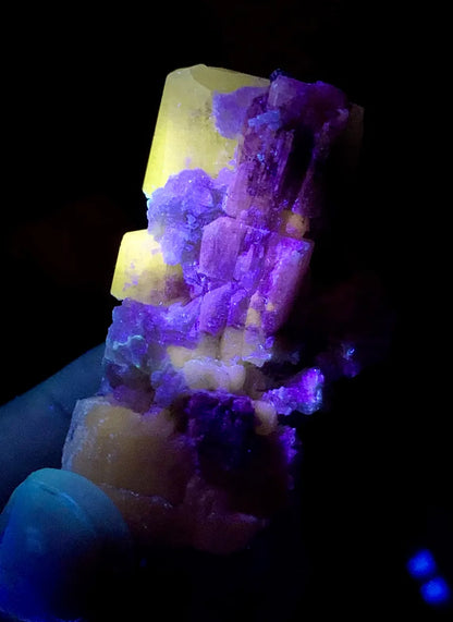 Fluorescent Apatite Combine Microlite and Mica from Pakistan - 69 gram