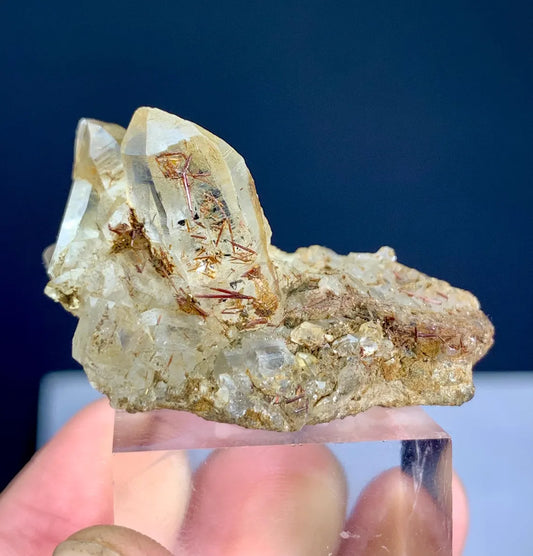 Rare Sagenite Rutile on Quartz from Pakistan - 17 gram