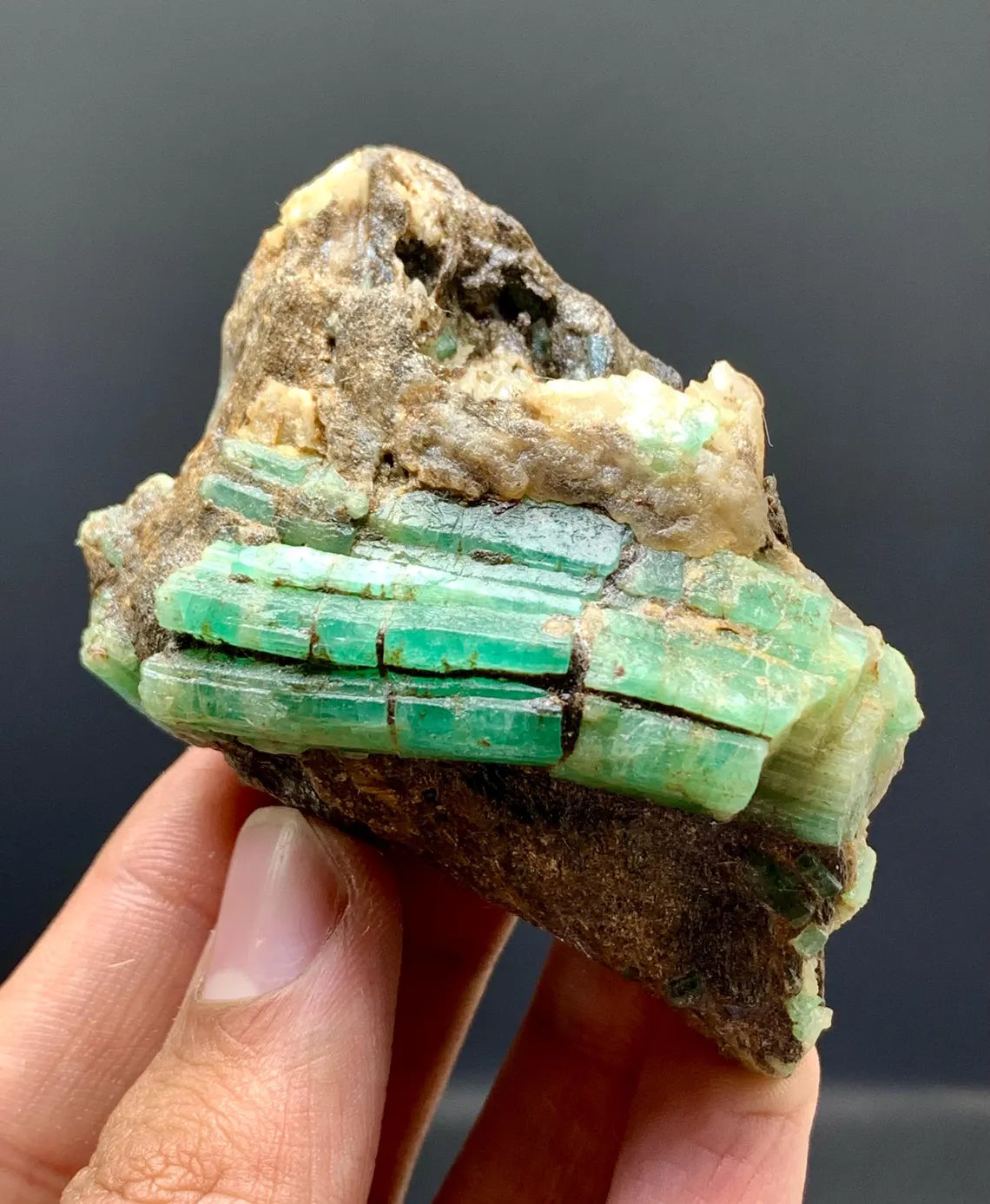 Emerald on Matrix from Chitral Pakistan - 88 gram