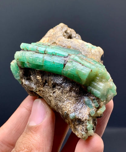 Emerald on Matrix from Chitral Pakistan - 88 gram