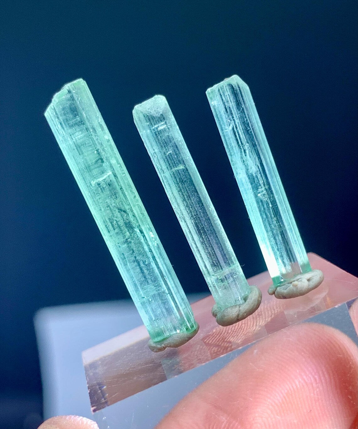 Mint Green Tourmaline Crystals from Afghanistan - 13.50 Carats