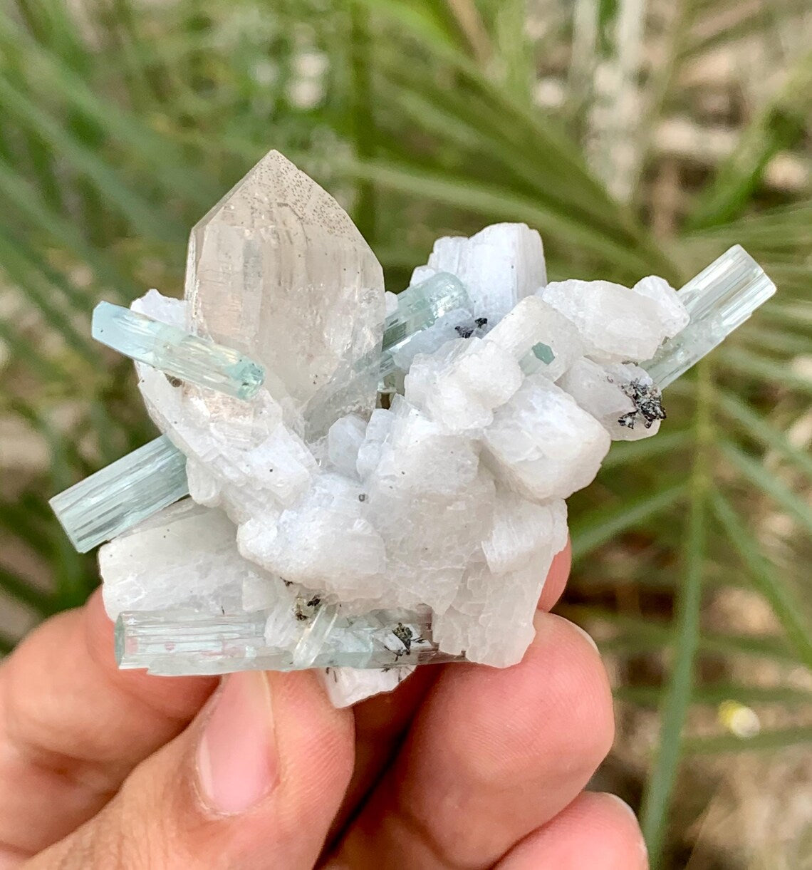 Aquamarine with Hematite Quartz and Feldspar from Shigar valley Pakistan - 32 gram