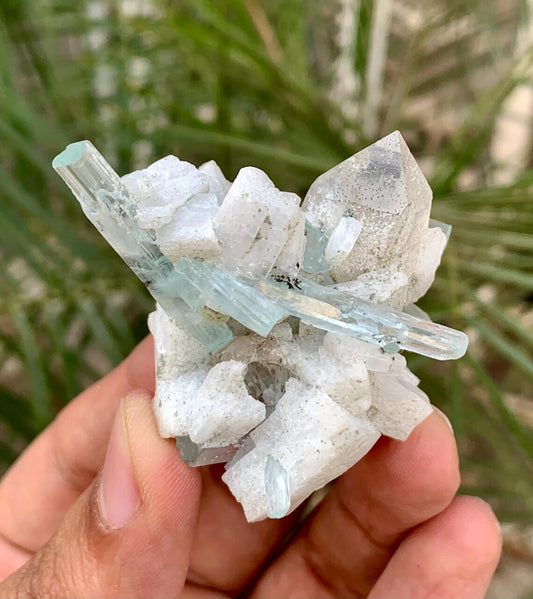Aquamarine with Hematite Quartz and Feldspar from Shigar valley Pakistan - 32 gram