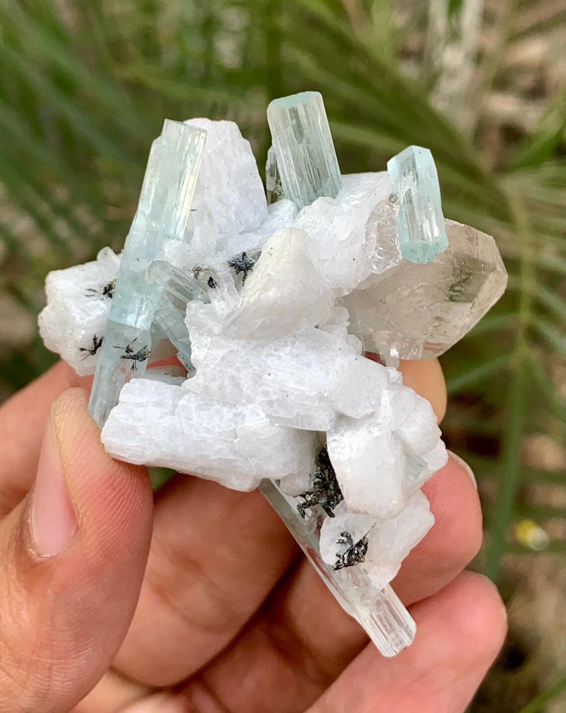 Aquamarine with Hematite Quartz and Feldspar from Shigar valley Pakistan - 32 gram