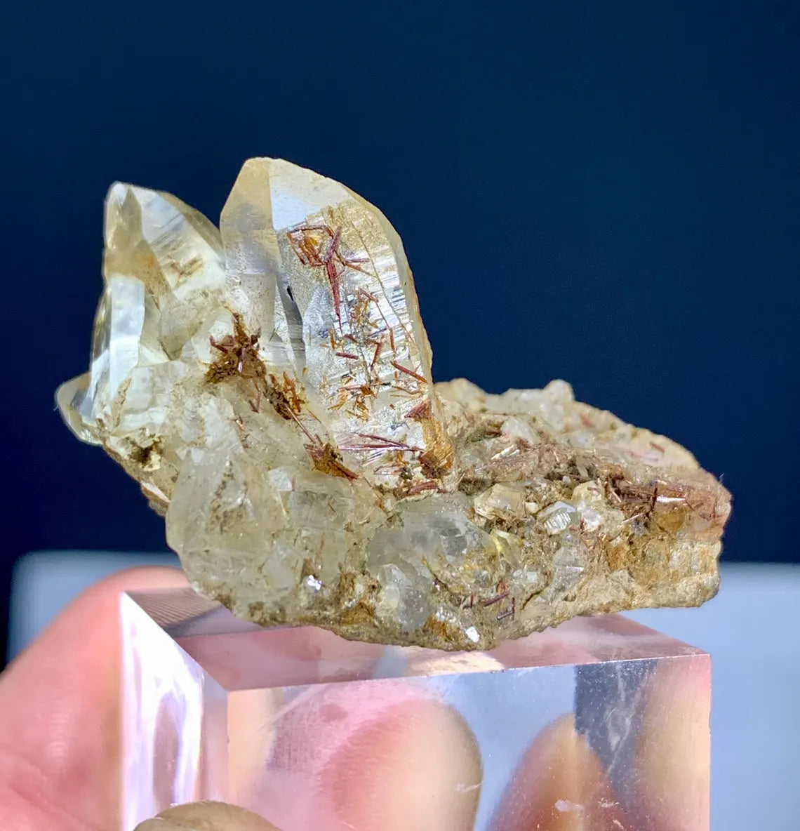 Rare Sagenite Rutile on Quartz from Pakistan - 17 gram