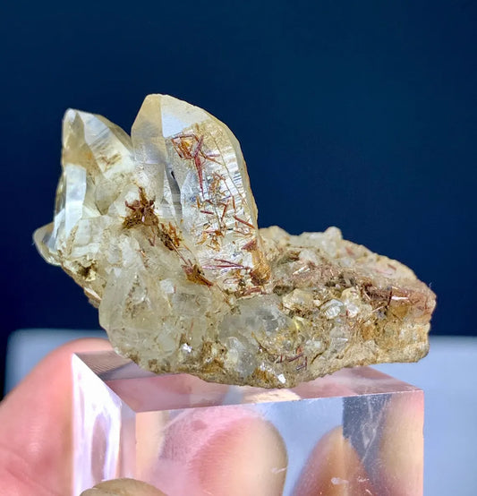 Rare Sagenite Rutile on Quartz from Pakistan - 17 gram