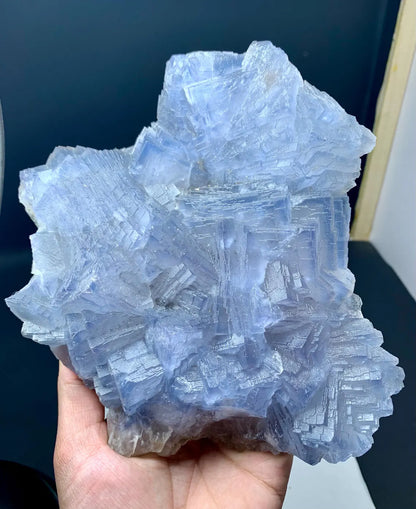 Blue Lines Stepwise Phantom Fluorite from Baluchistan Pakistan - 1819 gram
