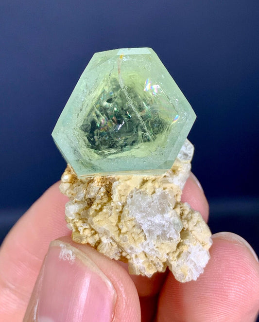Heliodor var Beryl on Albite from Skardu Pakistan - 15 gram