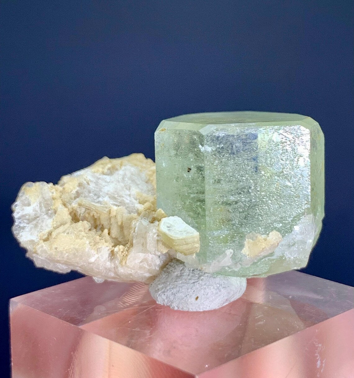 Heliodor var Beryl on Albite from Skardu Pakistan - 15 gram