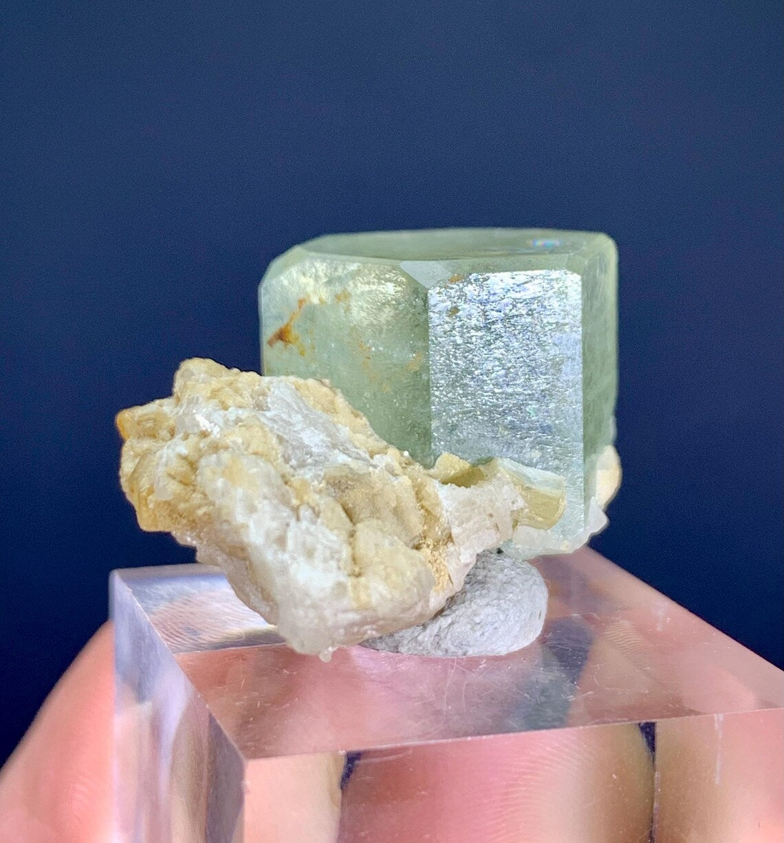 Heliodor var Beryl on Albite from Skardu Pakistan - 15 gram