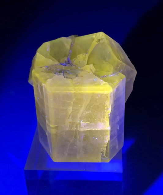 Fluorescent Apatite Crystal from Pakistan - 46 grams