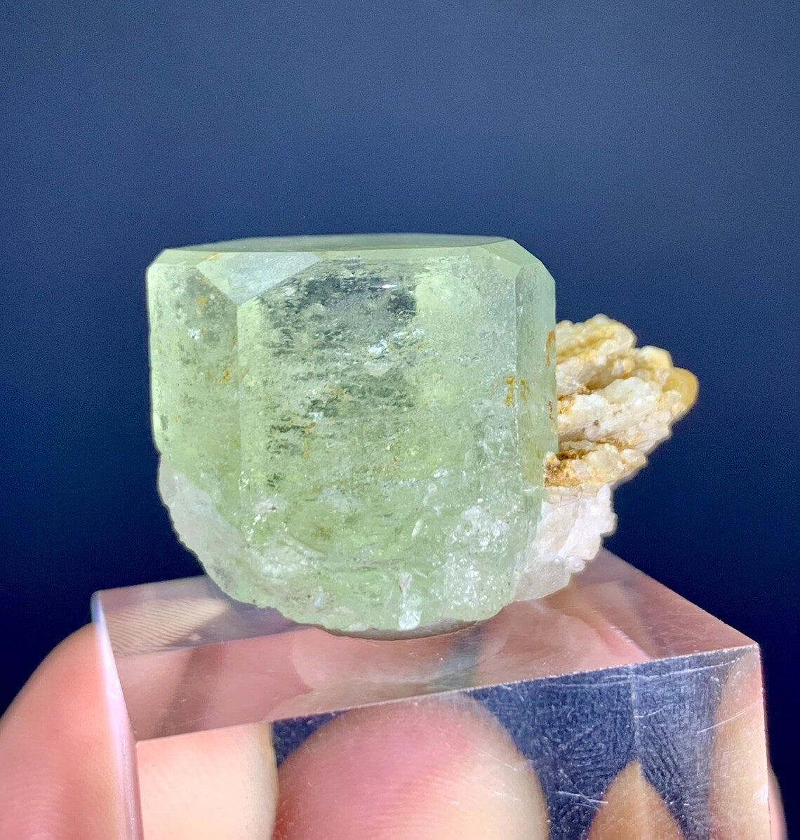 Heliodor var Beryl on Albite from Skardu Pakistan - 15 gram