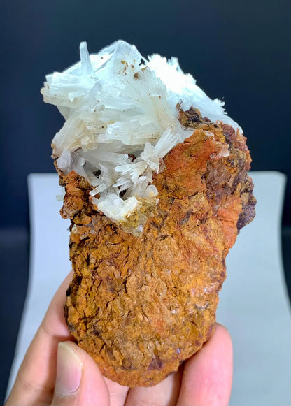 Crystallized White Aragonite Cluster on Matrix from Baluchistan, Pakistan - 146 grams