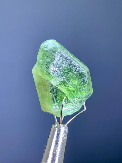 Rutile Inclusion Green Peridot Crystal from Kohistan Pakistan - 22.00 Carats