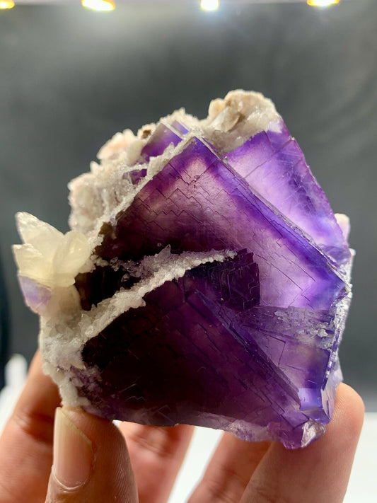 Fluorite with Calcite from Pakistan - 275 gram