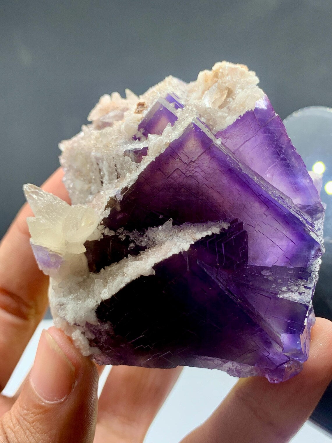 Fluorite with Calcite from Pakistan - 275 gram
