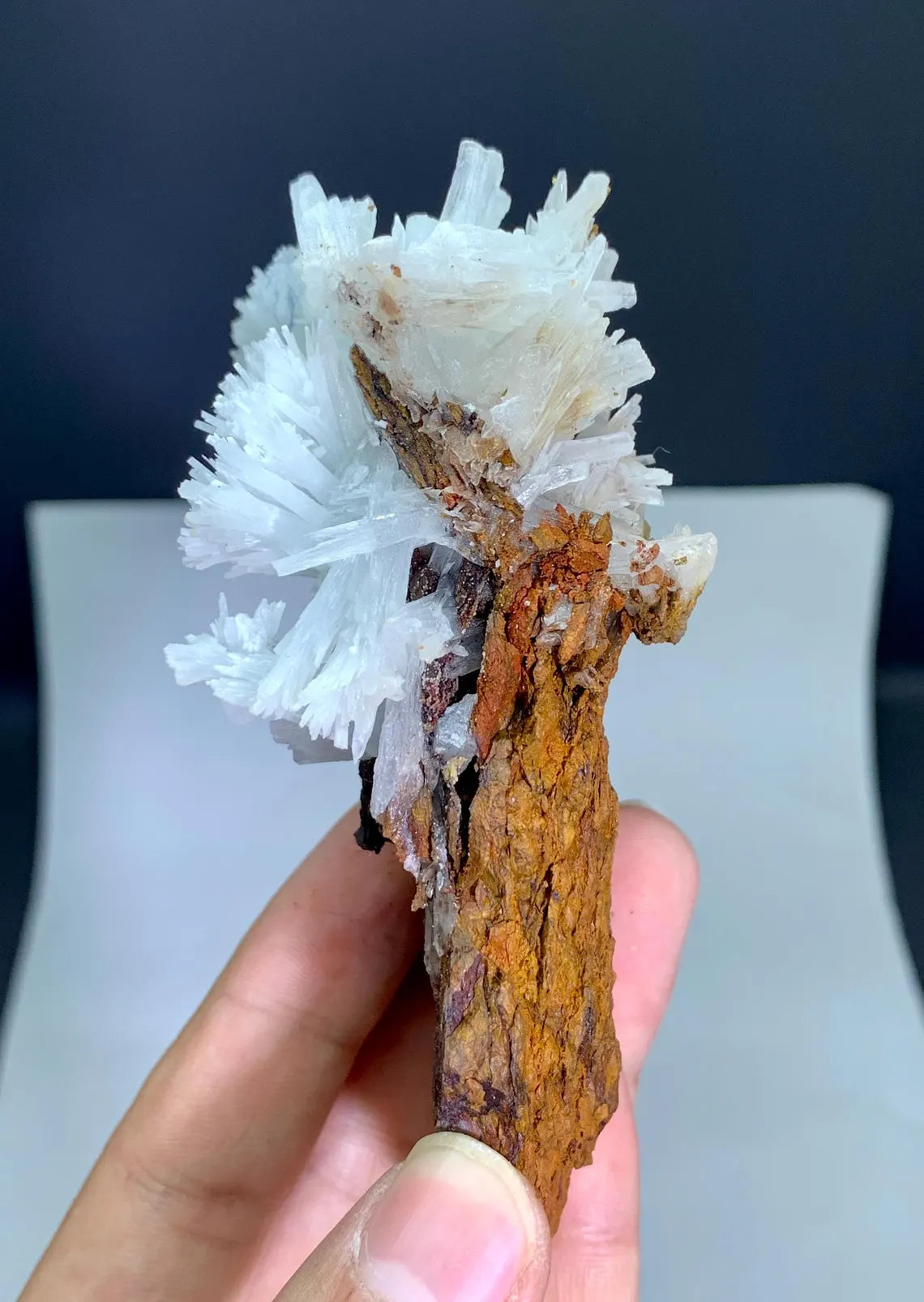 Crystallized White Aragonite Cluster on Matrix from Baluchistan, Pakistan - 146 grams