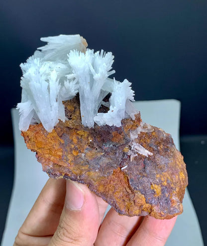 Crystallized White Aragonite Cluster on Matrix from Baluchistan, Pakistan - 146 grams